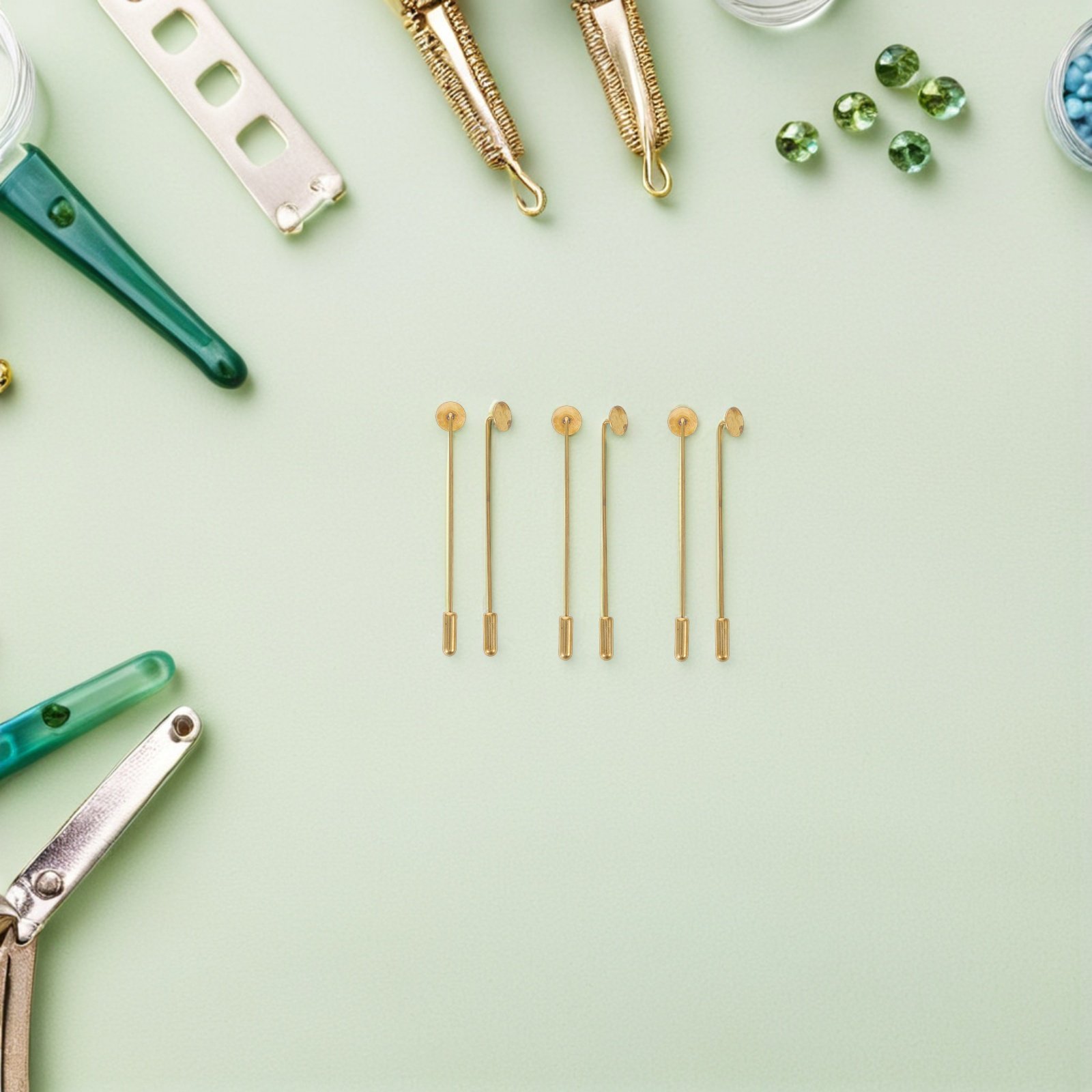 Jewelry Making Tray - 50 Set Bakır Düz Yuvarlak Tepsi