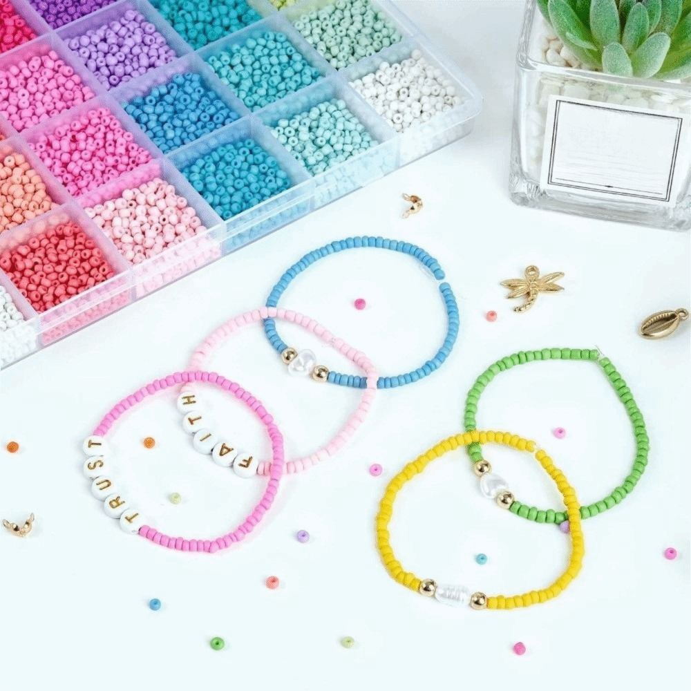 Jewelry Making Kits For Kids - 28+2 Bölmeli Takı Yapımı DIY Bileklik
