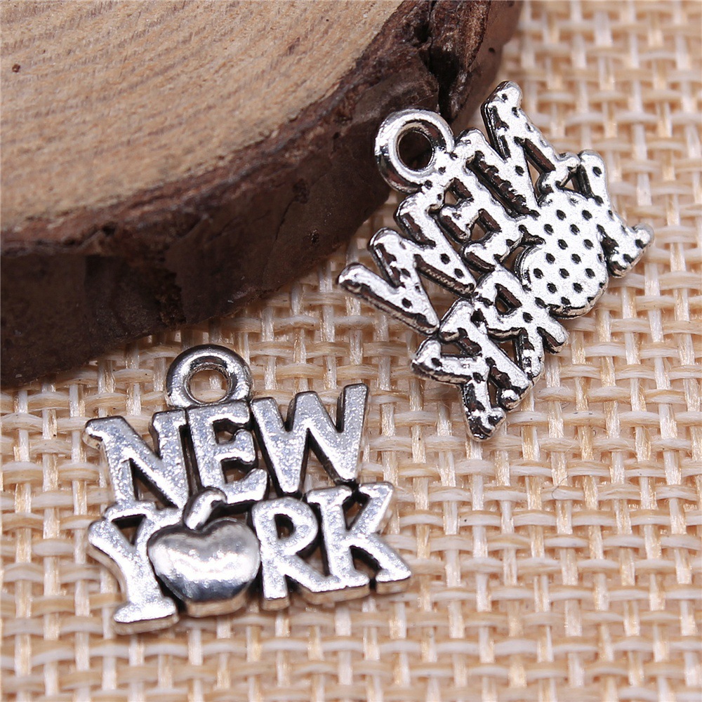 Jewelry Making New York - 40 adet 15x14mm(0.59x0.55 inç) Antik Gümüş