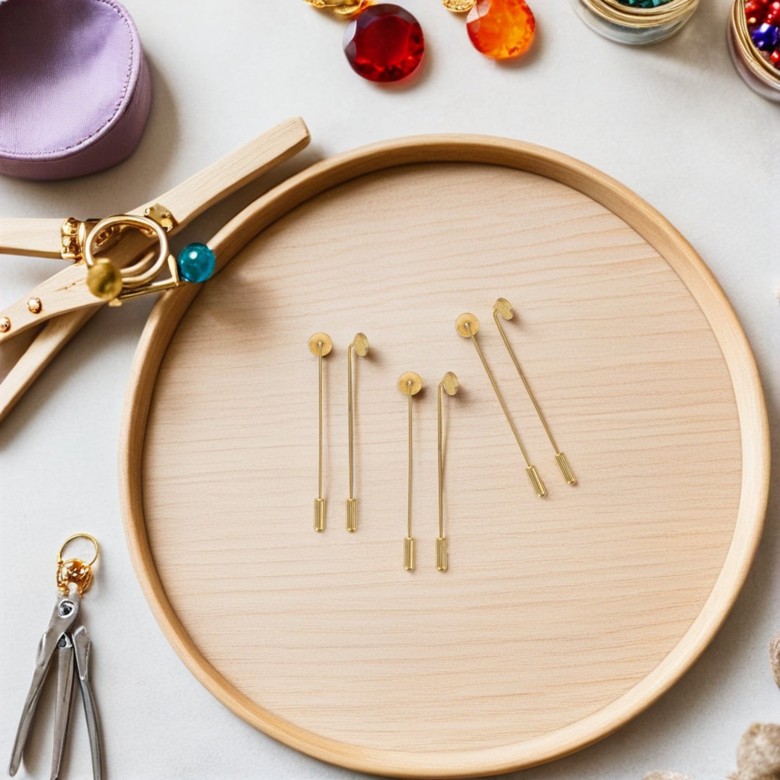 50 Set Bakır Düz Yuvarlak Teps - Jewelry Making Tray incelemesi ve fiyatı