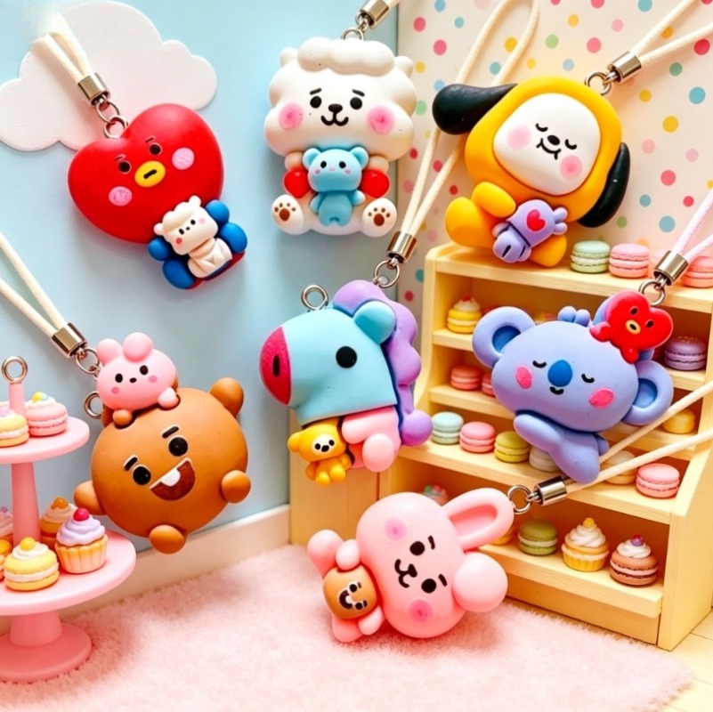 7 adet BT21 Reçine Karikatür F - Jewelry Making Essentials incelemesi ve fiyatı