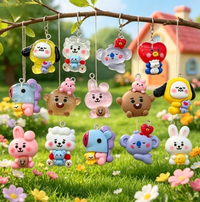 7 adet BT21 Reçine Karikatür F - Jewelry Making Essentials incelemesi ve fiyatı