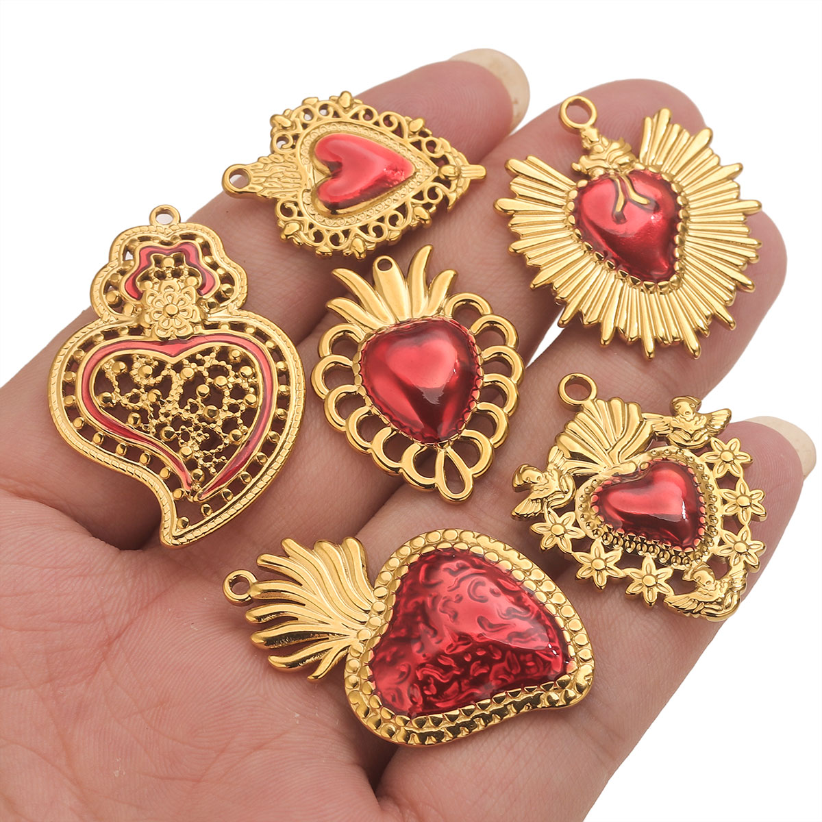 3 adet Paslanmaz Çelik Kırmızı - Jewelry Making Supplies Wholesale incelemesi ve fiyatı